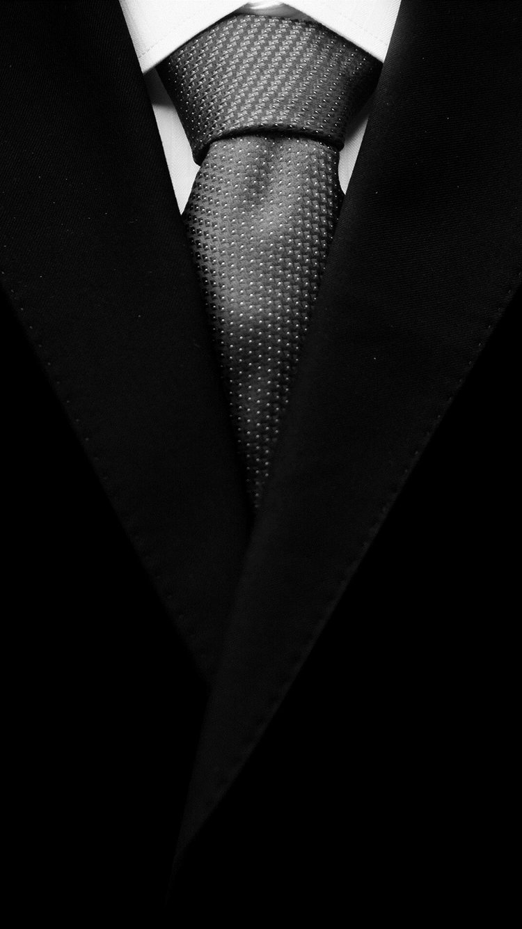 黒いスーツとドット柄のネクタイ Iphone 7 スマホ壁紙 待ち受け スマラン