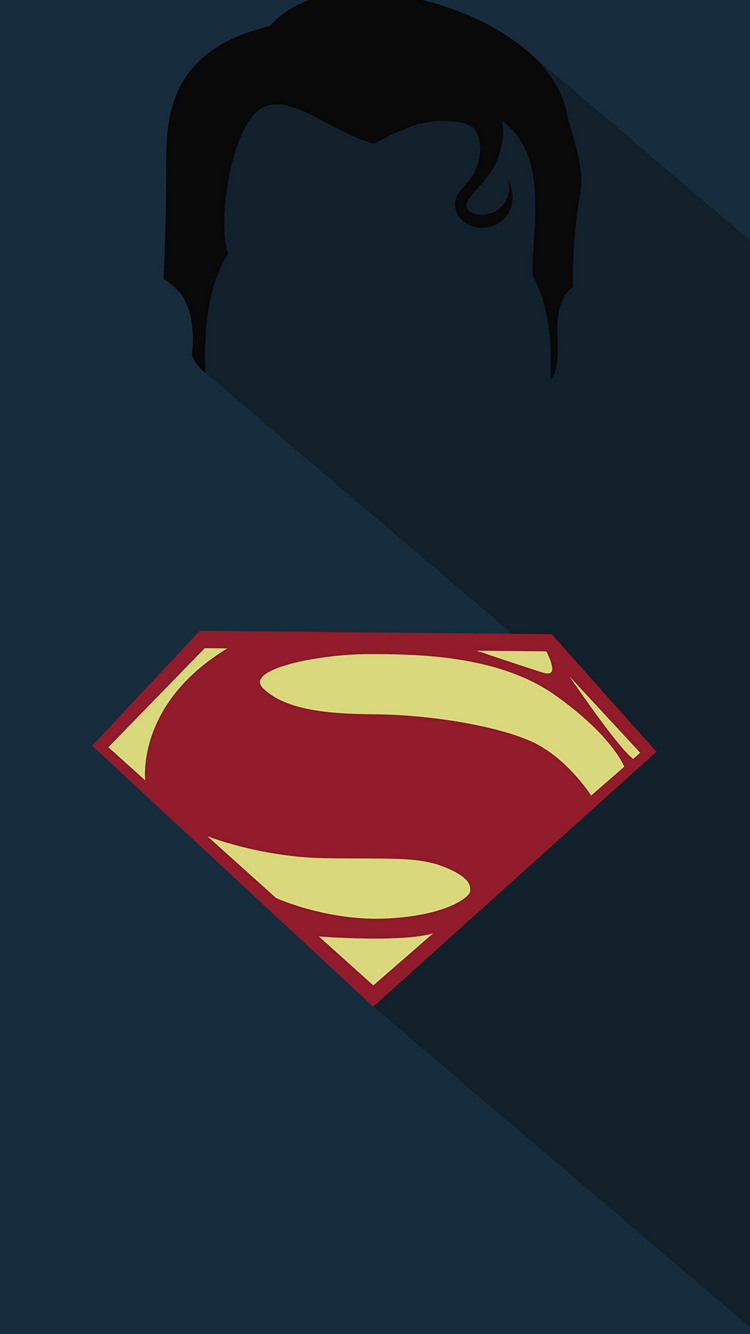 スーパーマン 頭とロゴ Iphone 7 スマホ壁紙 待ち受け スマラン
