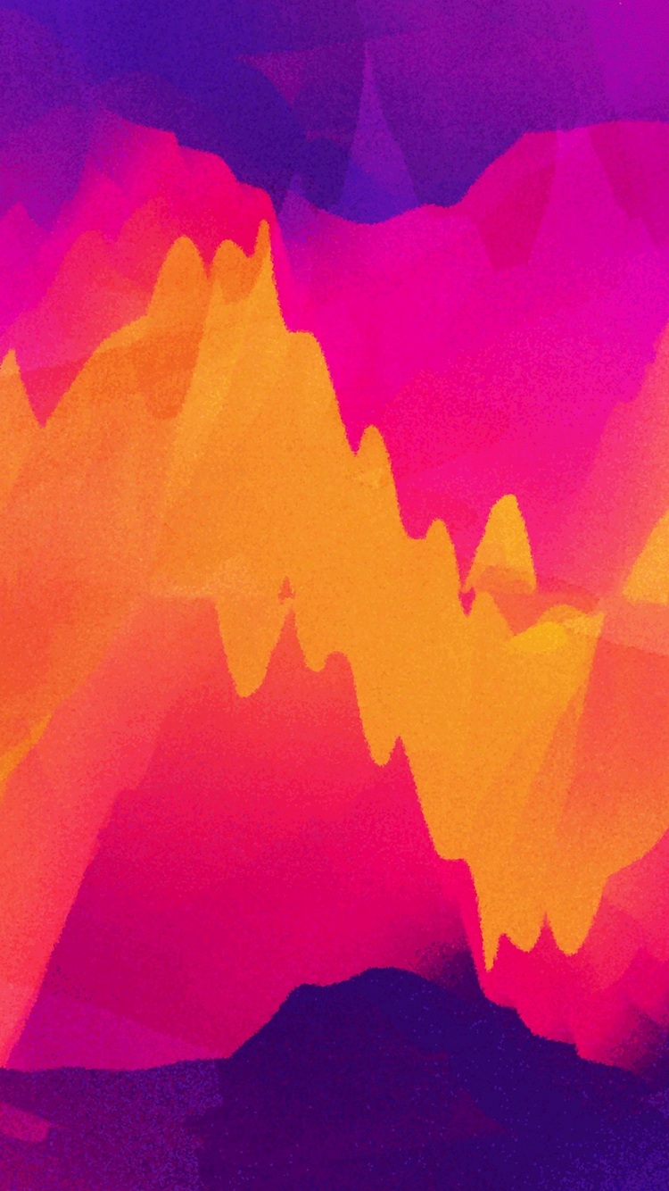 紫 ピンク 黄の絵の具の重ね塗り Iphone 8 スマホ壁紙 待ち受け スマラン