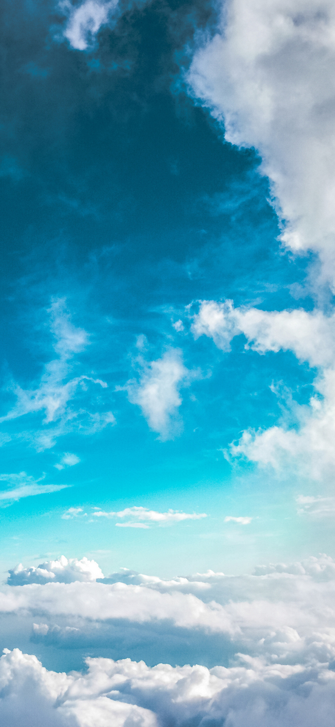 綺麗な青く澄んだ空と白い雲 Libero 5g Androidスマホ壁紙 待ち受け スマラン