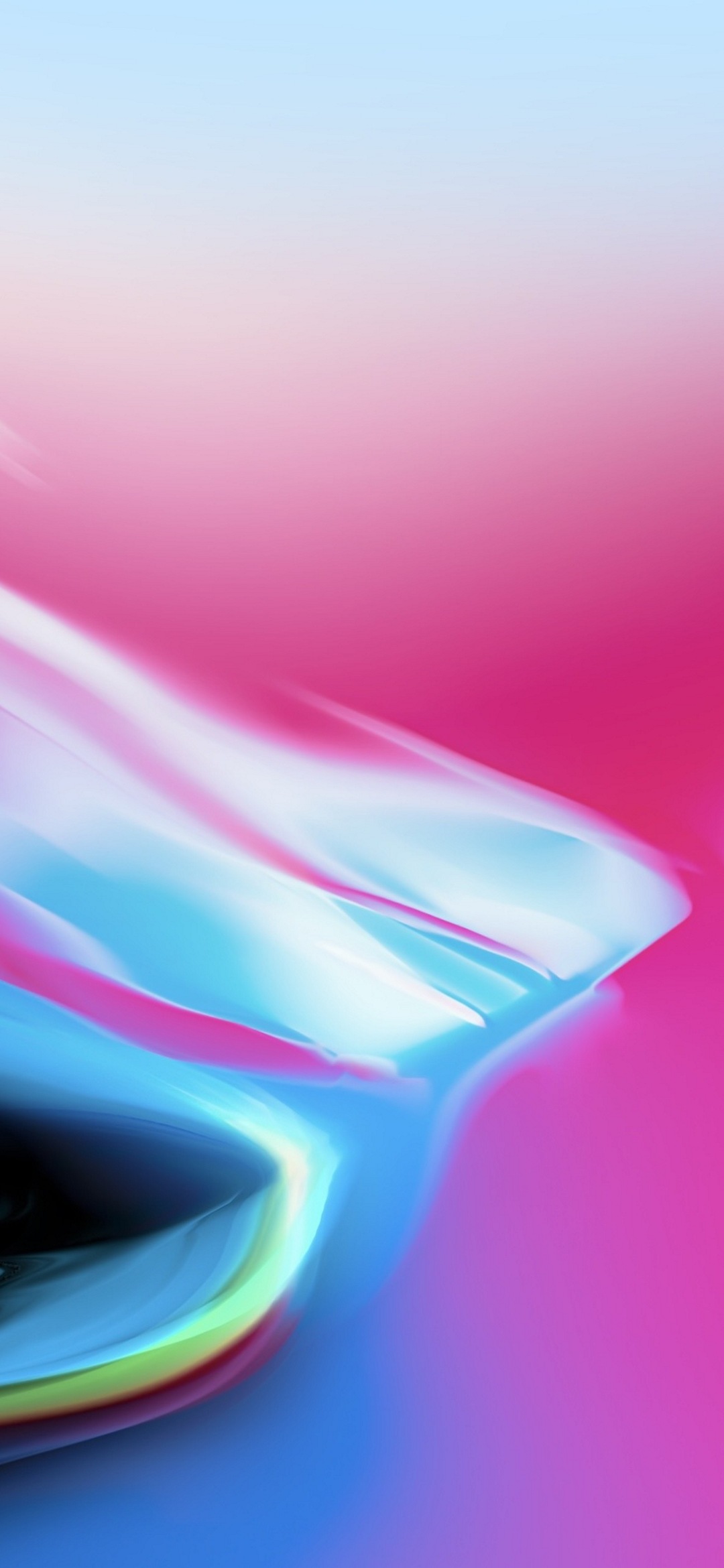 ドロッとしたピンク 水色の液体 Redmi Note 9t Androidスマホ壁紙 待ち受け スマラン