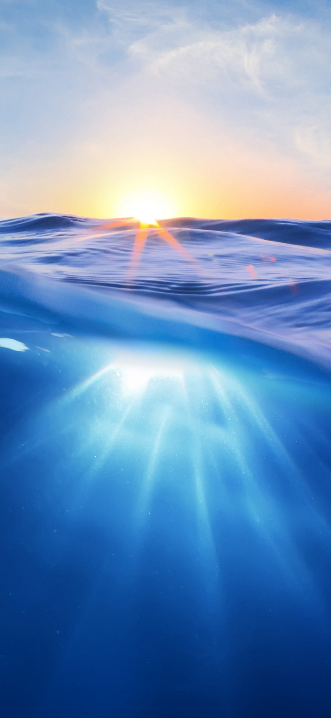 太陽の光 青い海 Redmi Note 9t 壁紙 待ち受け スマラン