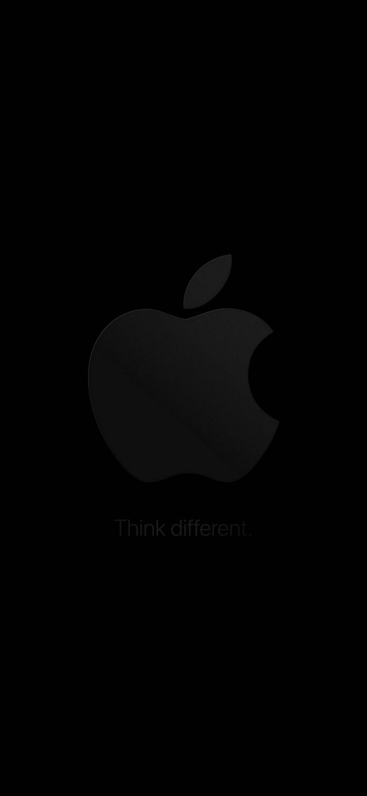黒 かっこいい シンプル アップルのロゴ Think Different Iphone 12 Pro スマホ壁紙 待ち受け スマラン