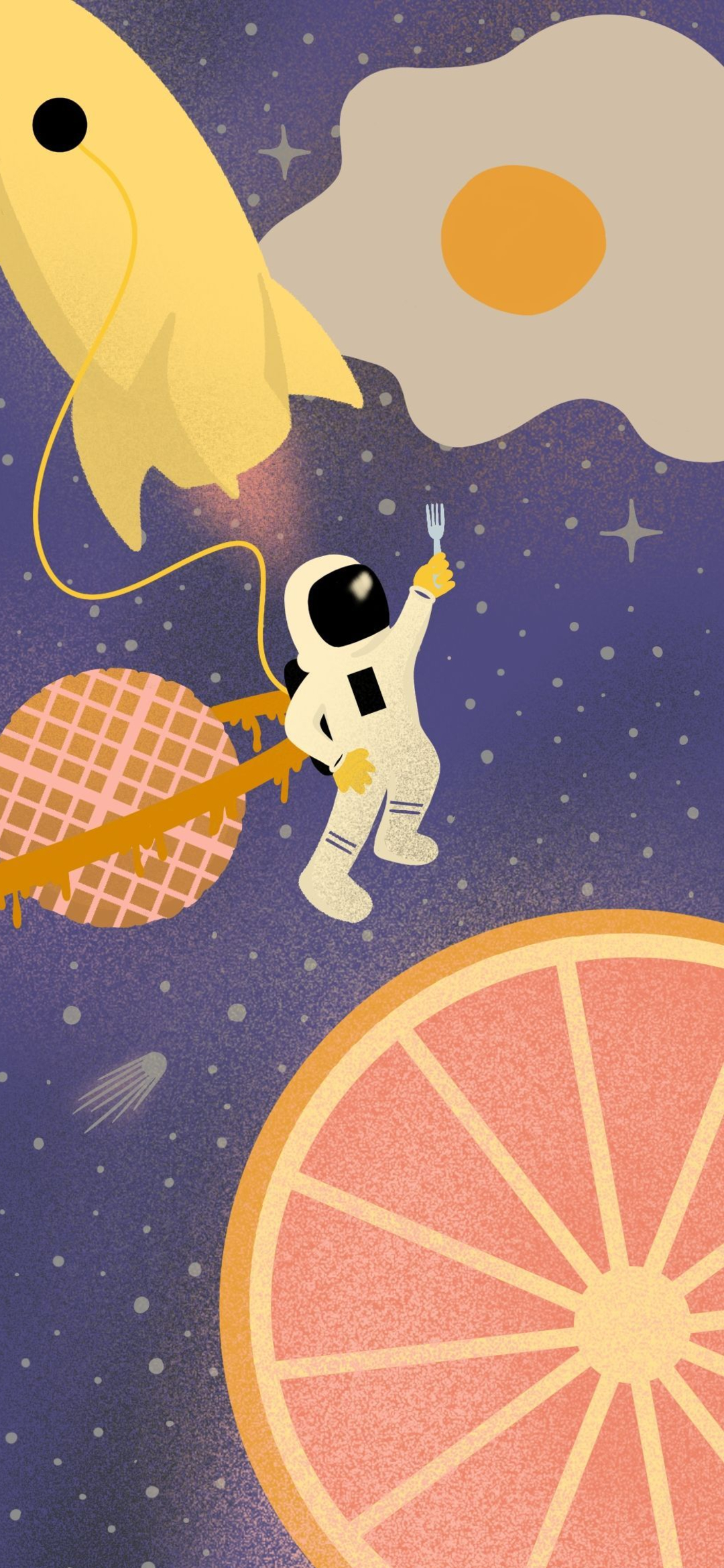 可愛い宇宙飛行士のイラスト Google Pixel 4a Android 壁紙 待ち受け Sumaran