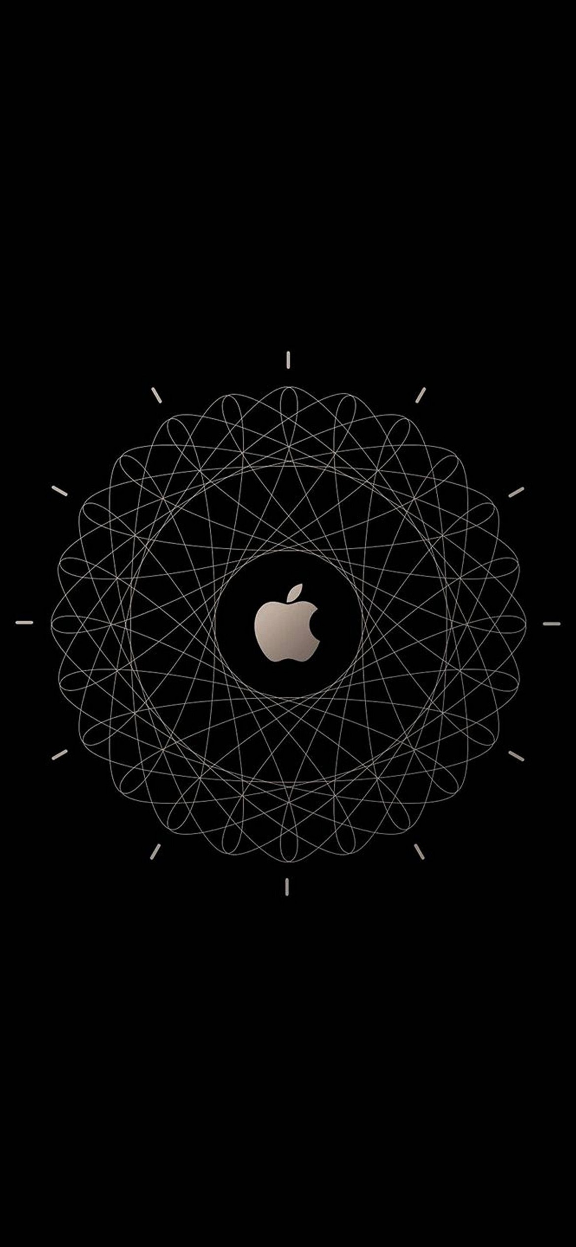 黒 金のアップルのロゴ Iphone 12 スマホ壁紙 待ち受け スマラン