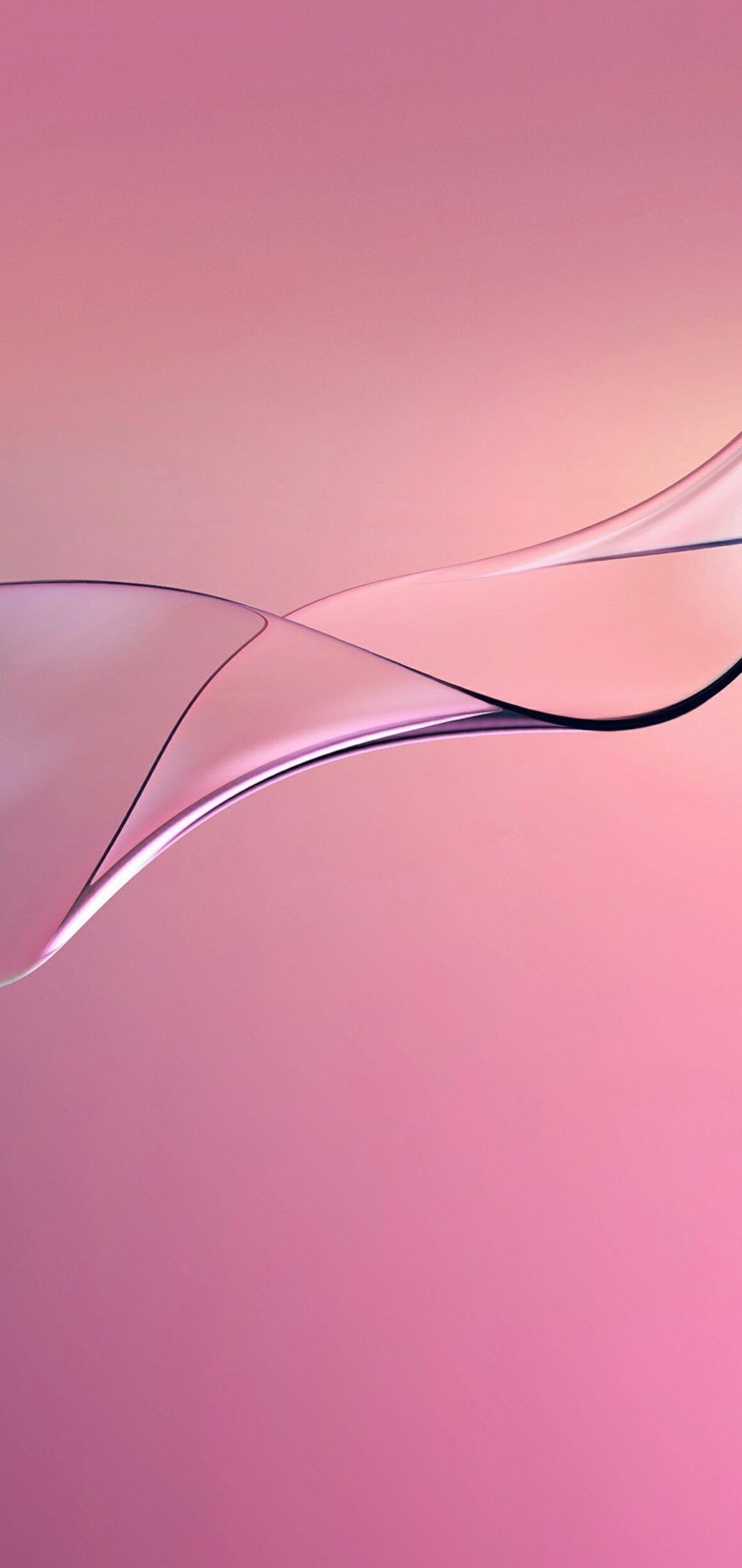 綺麗なピンクのグラデーション 透明の帯 Arrows Rx 壁紙 待ち受け スマラン