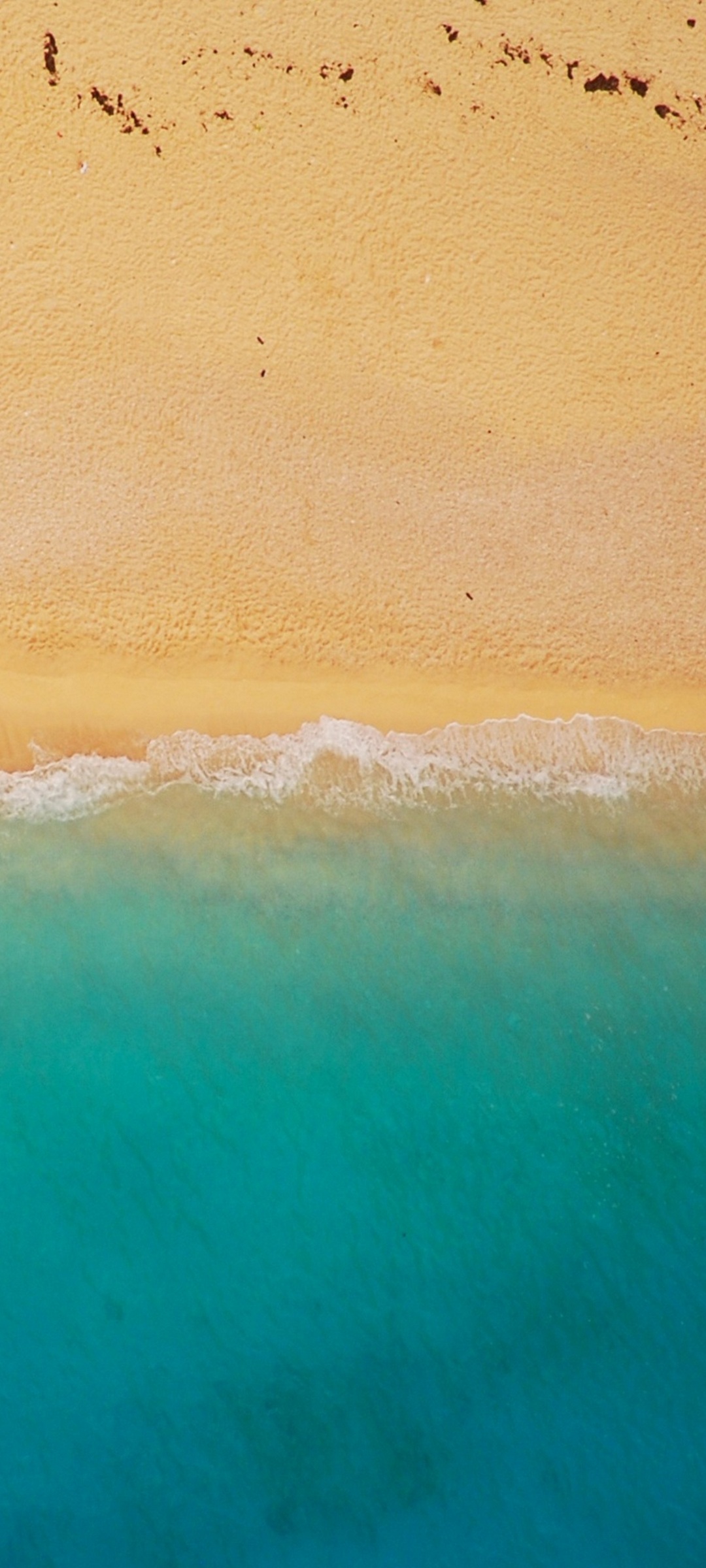 俯瞰で撮影した綺麗な海と砂浜 Zenfone 7 Pro Androidスマホ壁紙 待ち受け スマラン