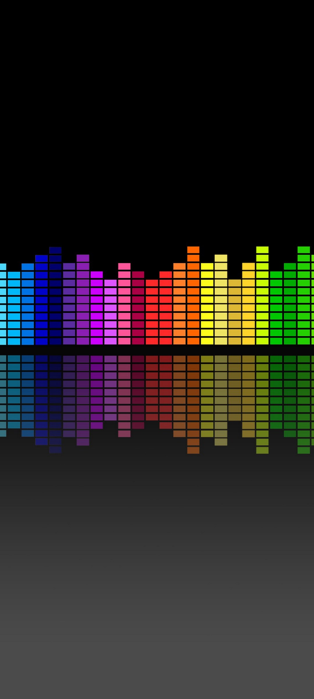 虹色の音の波形 Oppo 3 Androidスマホ壁紙 待ち受け スマラン