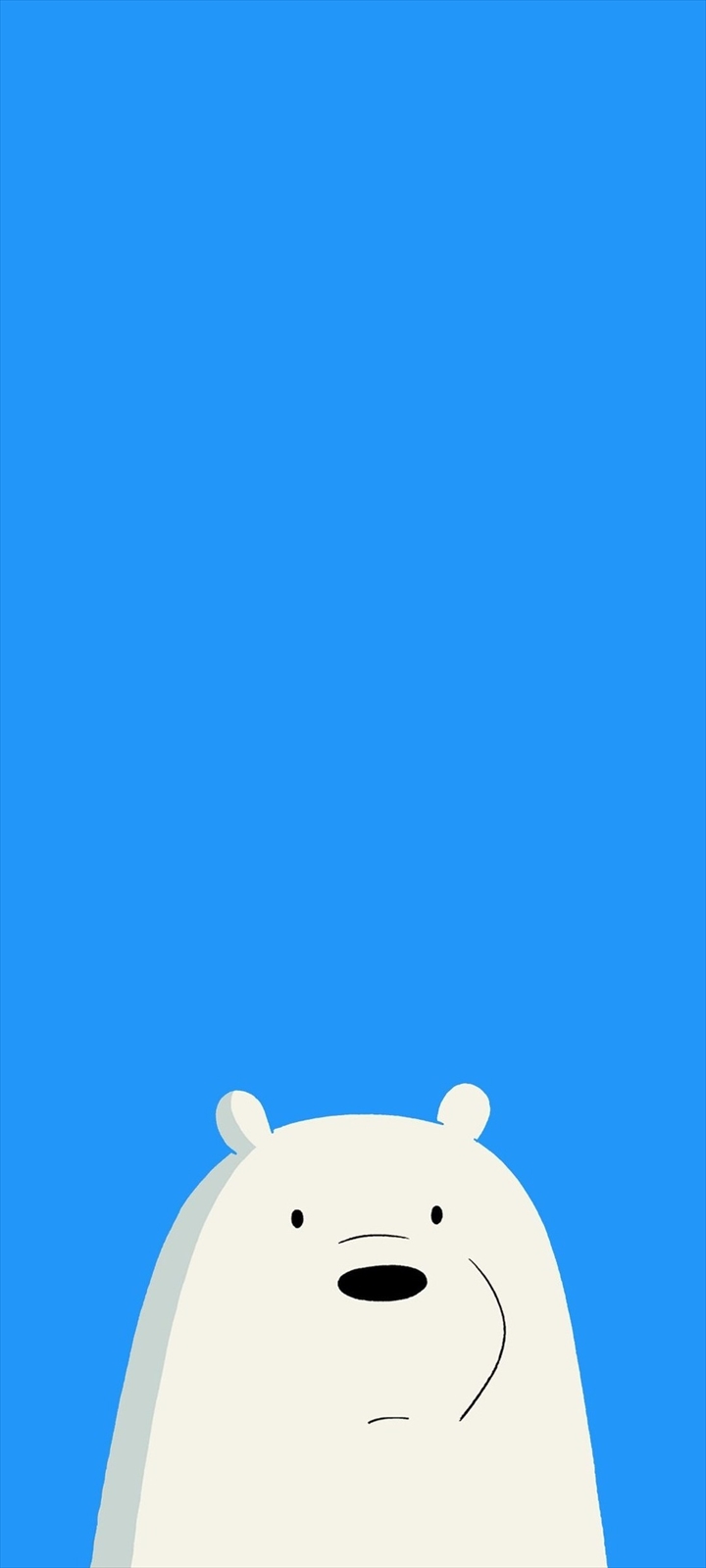 水色 シロクマのイラスト Moto G9 Play Androidスマホ壁紙 待ち受け スマラン