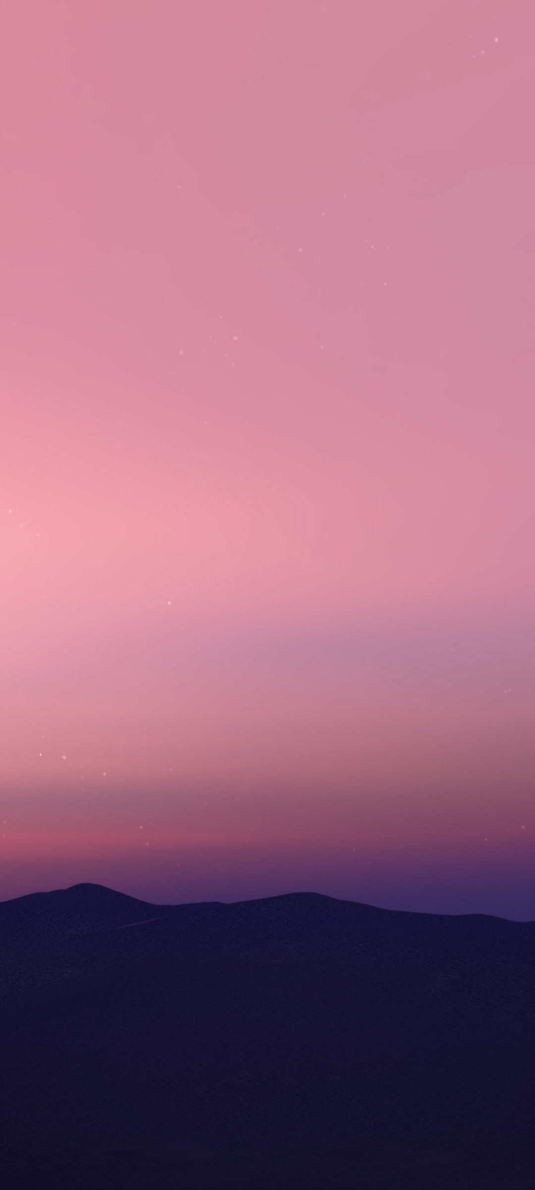 淡いピンクの空と山のシルエット Oppo Reno3 5g Androidスマホ壁紙 待ち受け スマラン