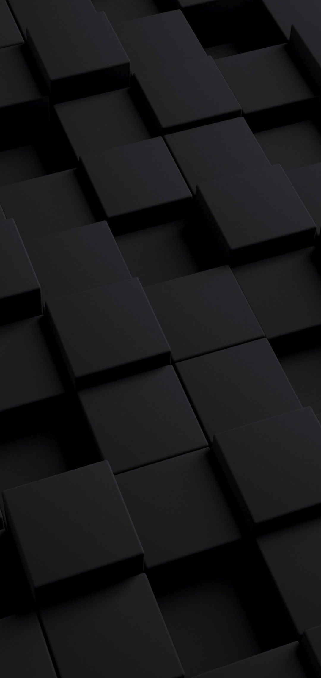 画面いっぱいの黒いキューブ テクスチャー Moto G8 Plus 壁紙 待ち受け Sumaran