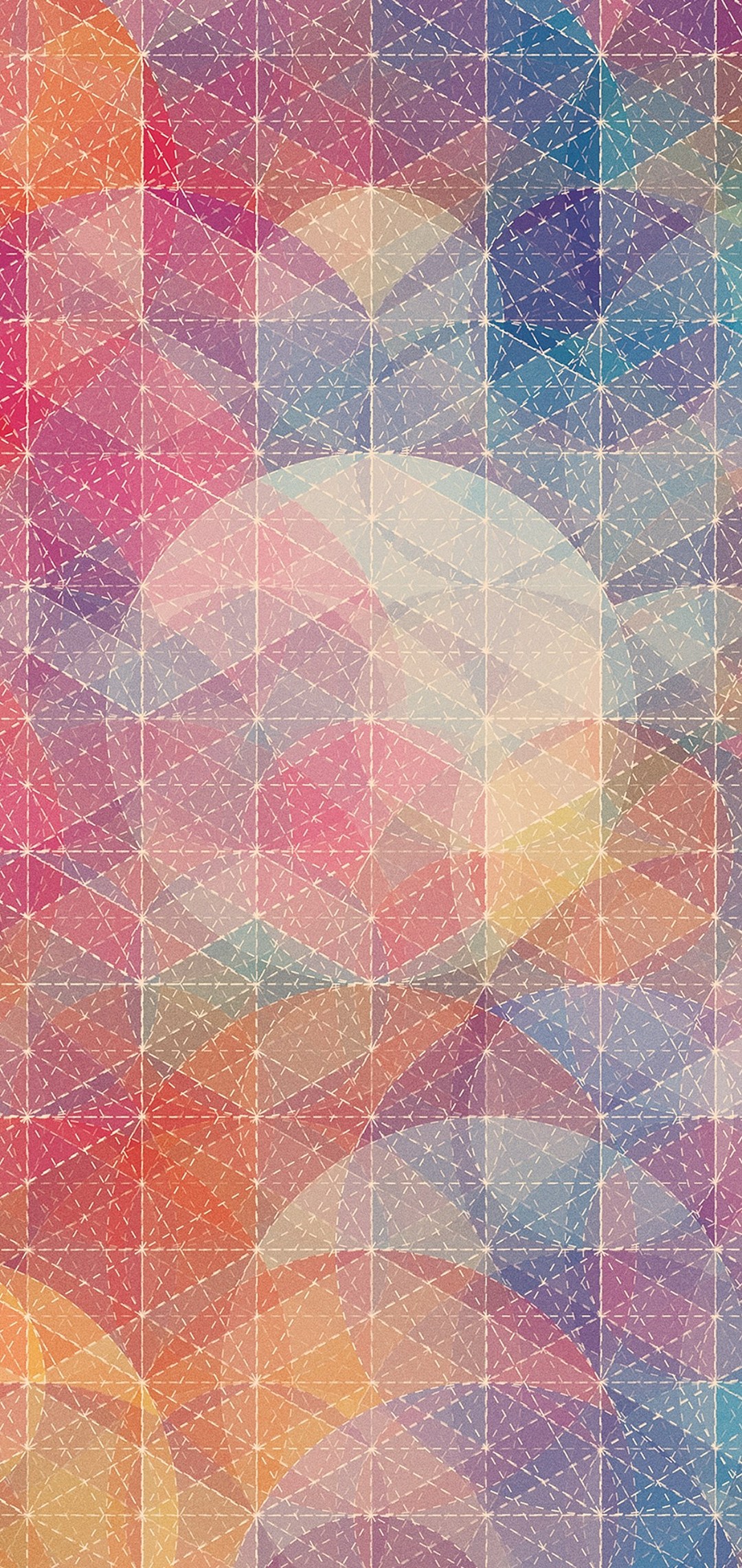 虹色の千代紙 幾何学模様 Oppo R15 Pro Androidスマホ壁紙 待ち受け スマラン