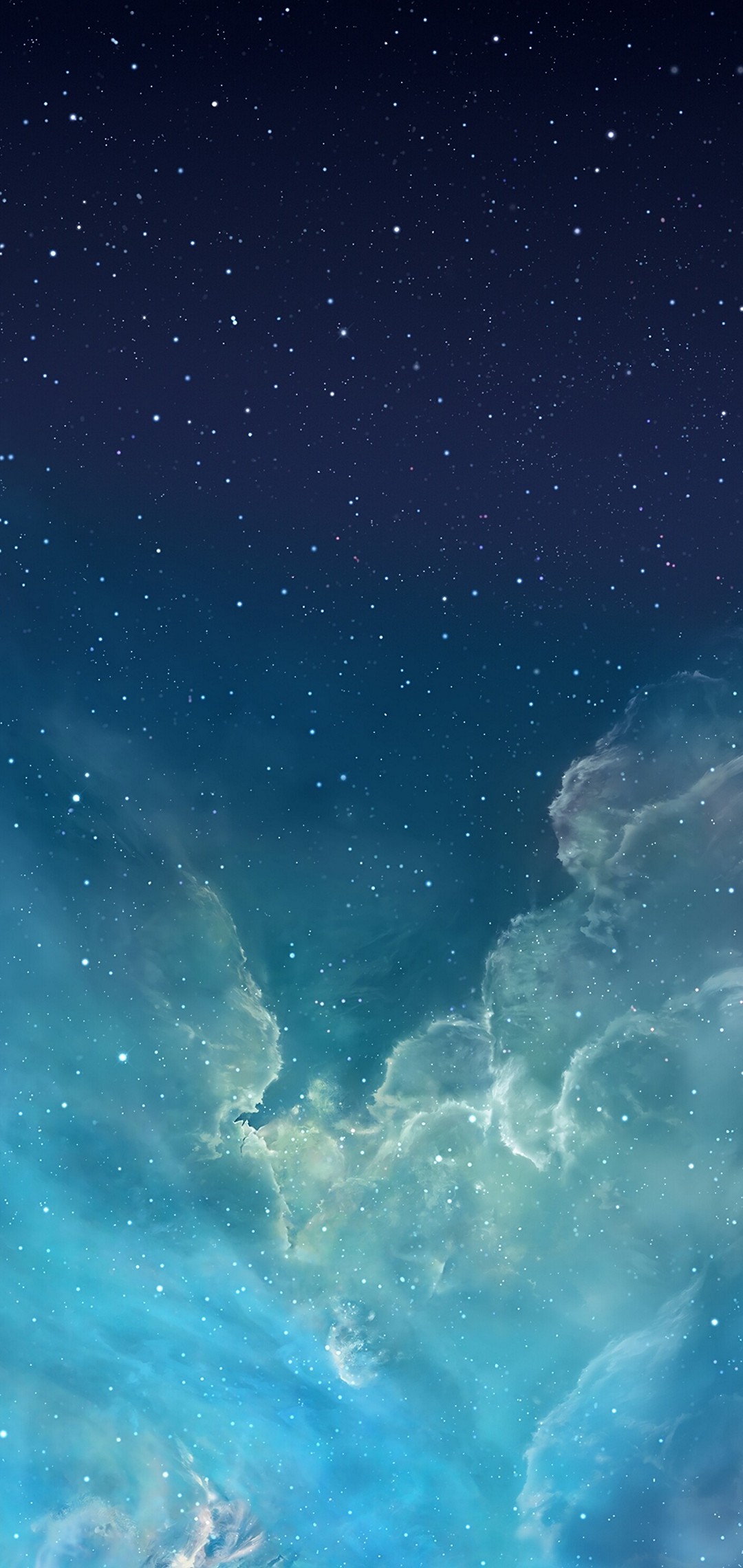 水色の綺麗な銀河と雲 Aquos Sense4 Lite Androidスマホ壁紙 待ち受け スマラン