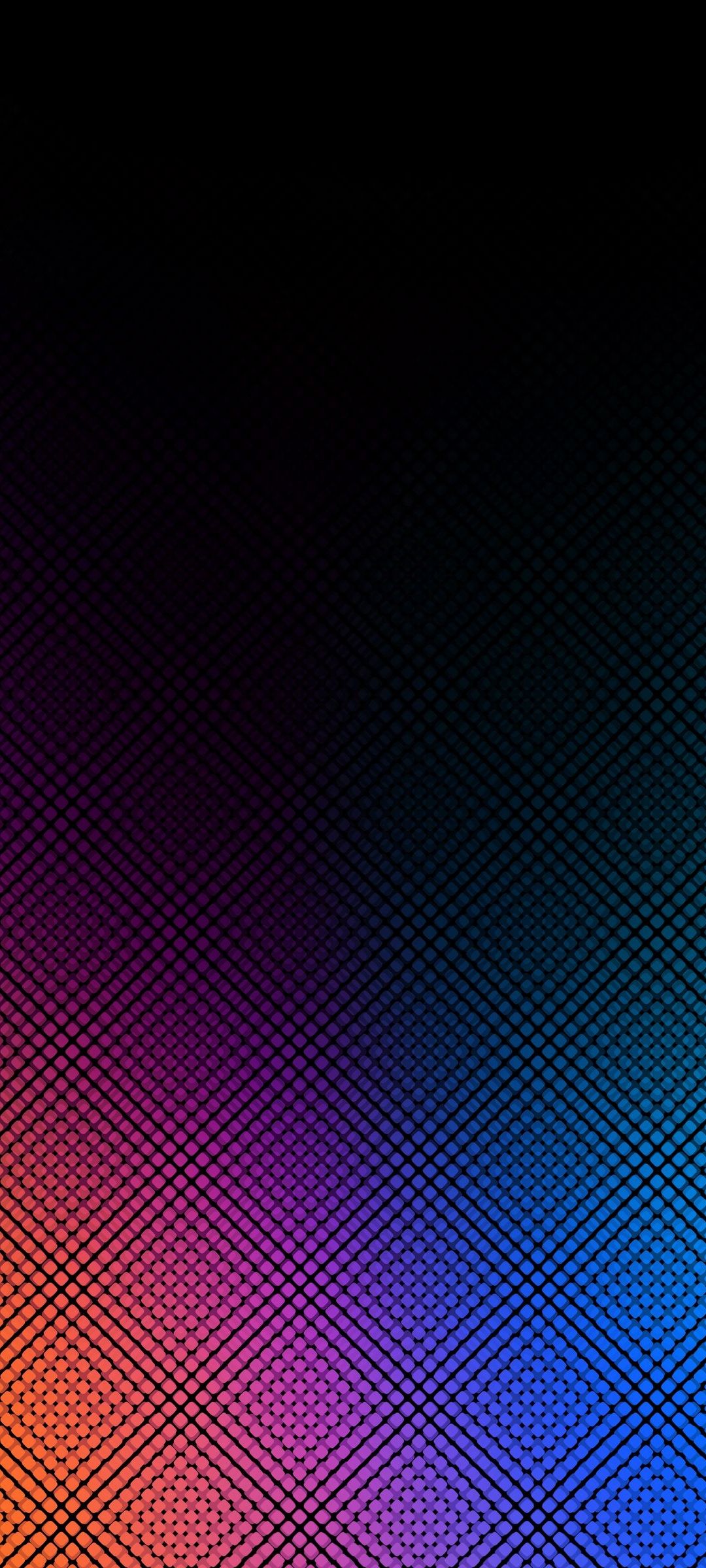 青 ピンク 黒の小さな菱形の集合体 Zenfone 7 Androidスマホ壁紙 待ち受け スマラン