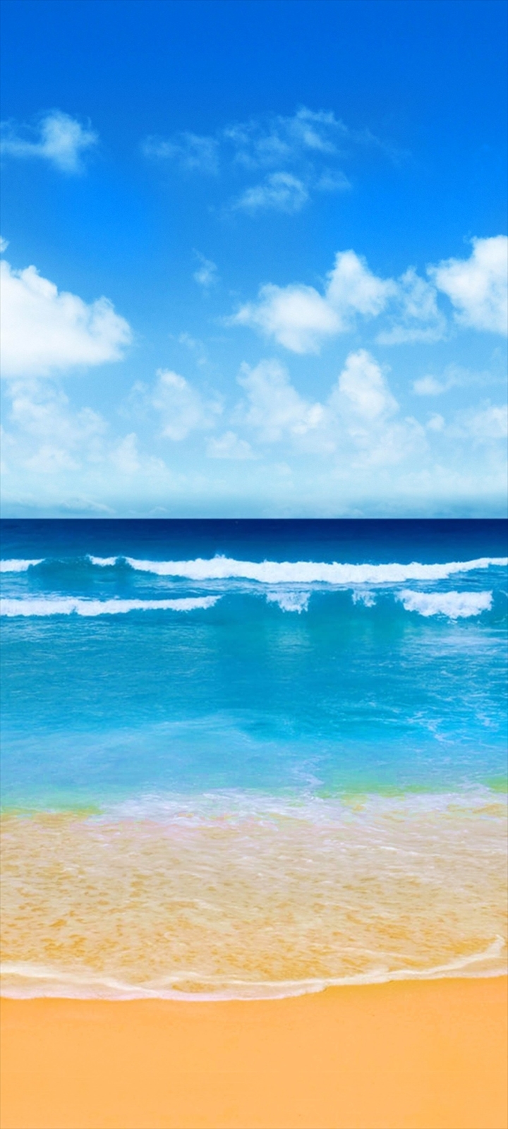 綺麗な青空とビーチ Moto G8 Power Lite 壁紙 待ち受け スマラン