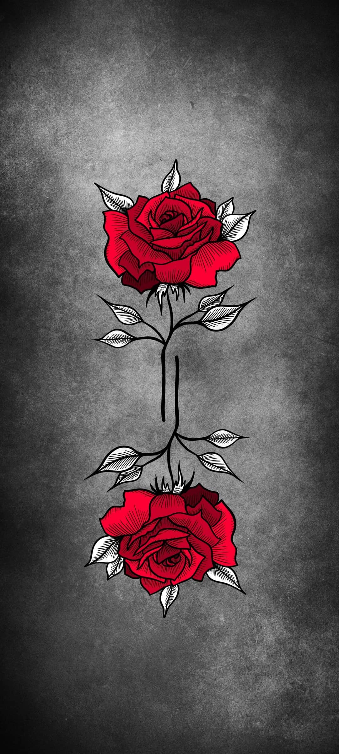 赤い薔薇のイラスト Oppo Reno5 A Androidスマホ壁紙 待ち受け スマラン