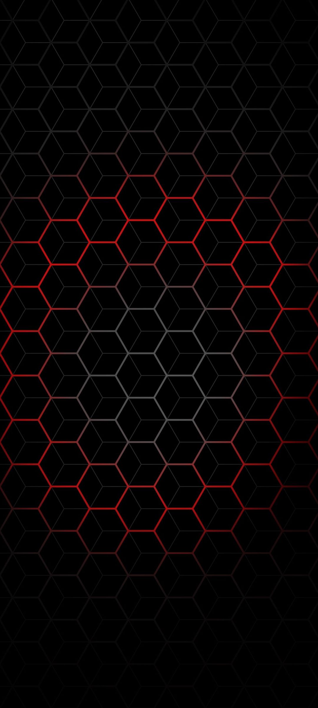 かっこいい赤い枠の六角形 Oppo 3 壁紙 待ち受け スマラン