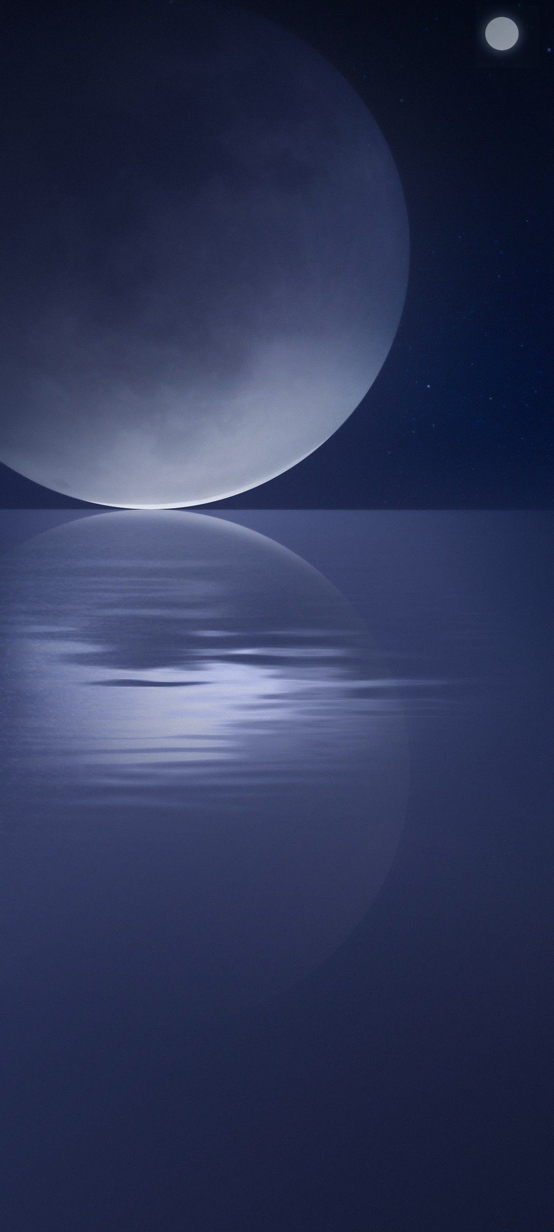 大きな満月と海 Zenfone 7 Pro Androidスマホ壁紙 待ち受け スマラン