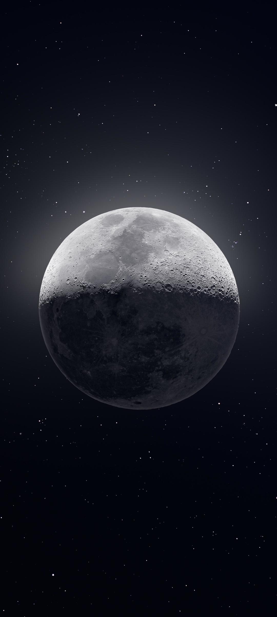 宇宙 灰色の月 Oppo Reno3 A Androidスマホ壁紙 待ち受け スマラン