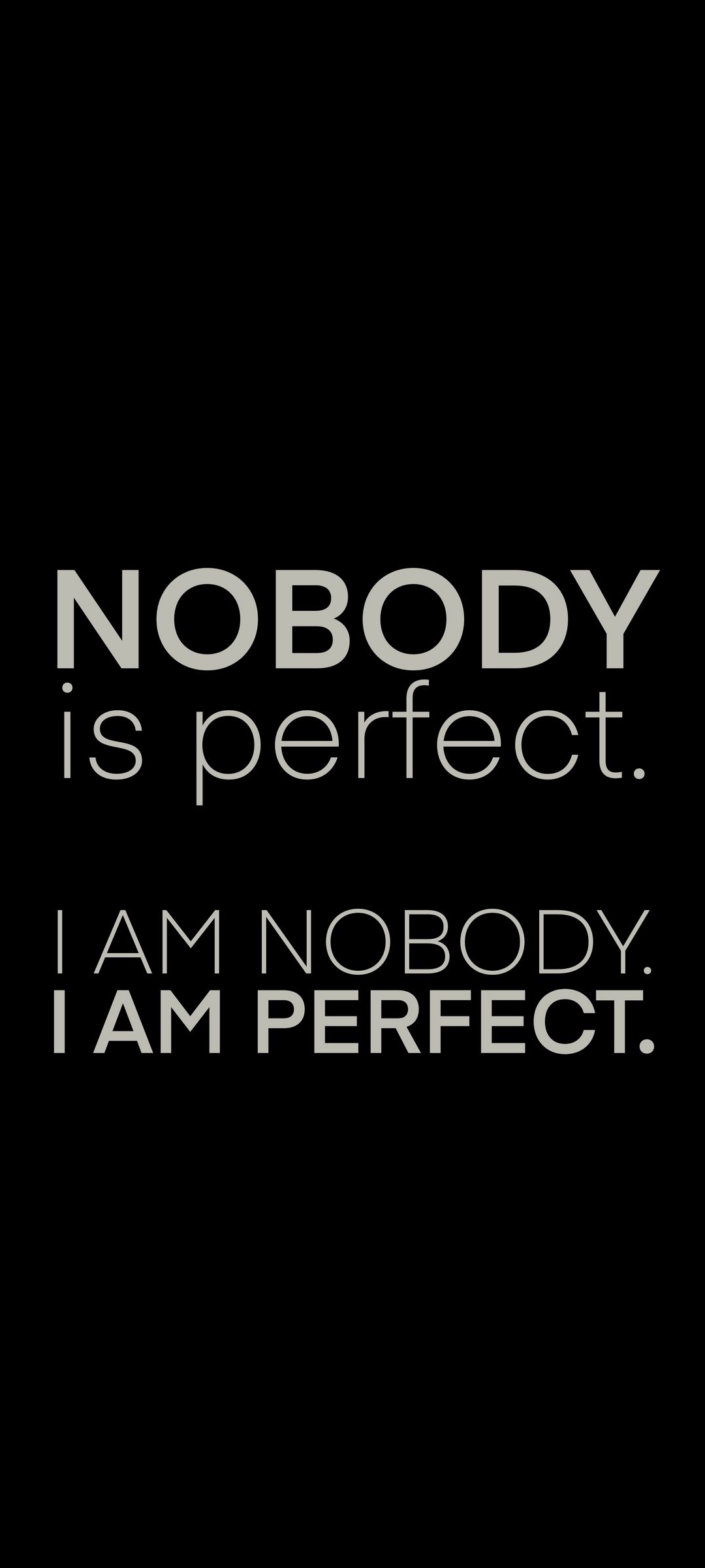 Nobody Is Perfect I Am Nobody I Am Perfect Aquos Sense4 Plus Androidスマホ壁紙 待ち受け スマラン