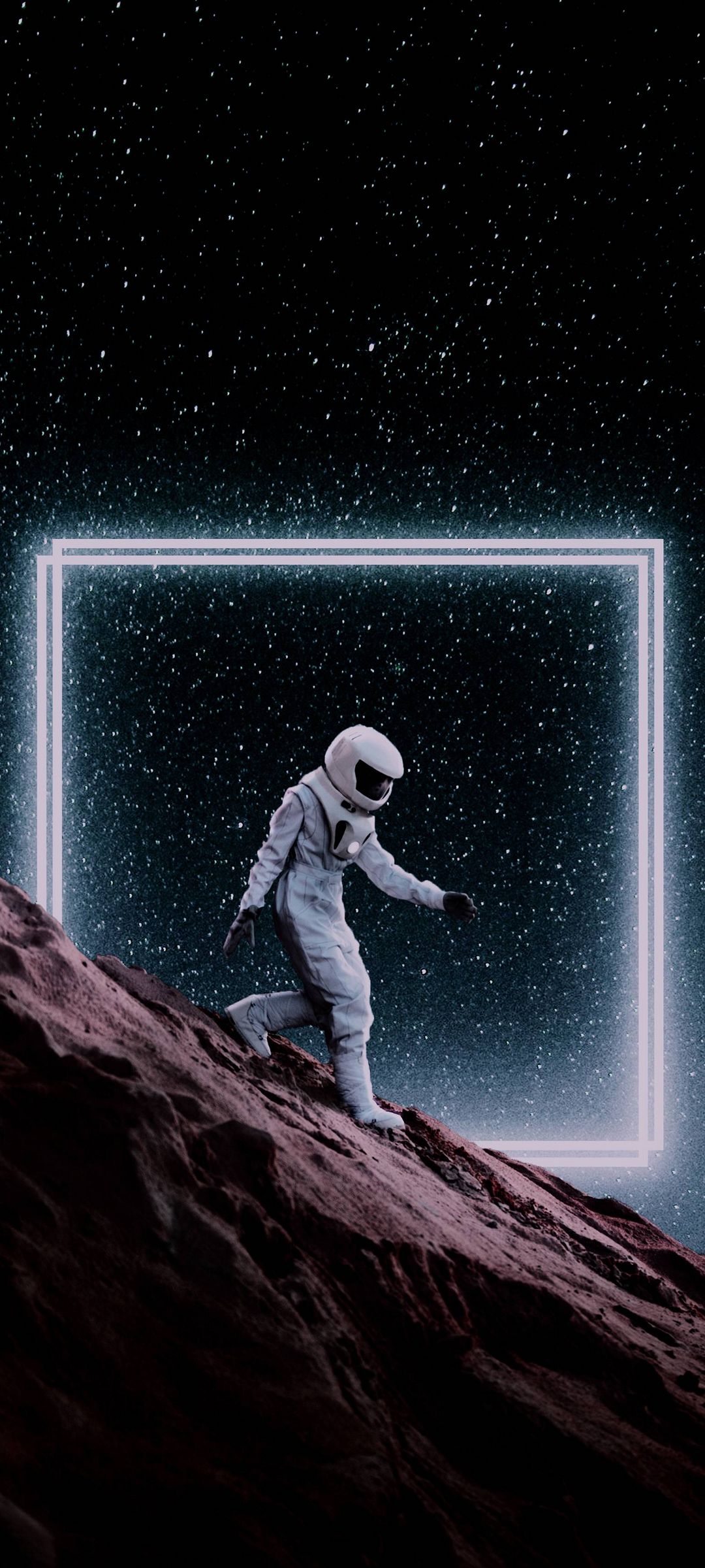 月面を歩く宇宙飛行士 Redmi Note 9s Androidスマホ壁紙 待ち受け スマラン
