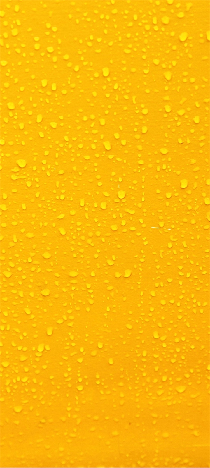 水滴のついた黄色の壁 Oppo A5 Androidスマホ壁紙 待ち受け スマラン