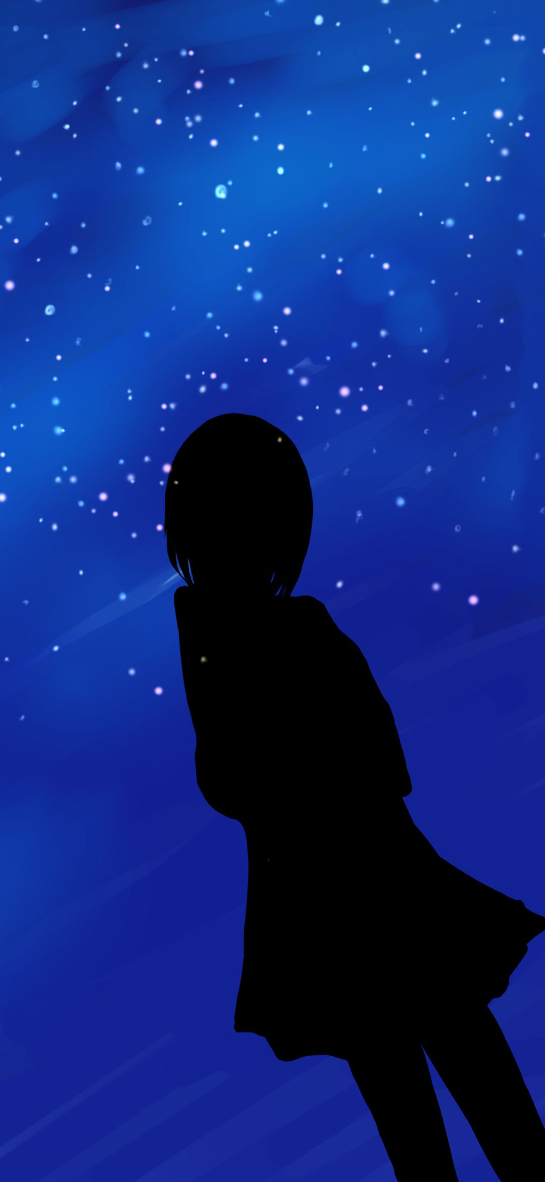 星空と女の子のイラスト Rog Phone 3 Android 壁紙 待ち受け Sumaran