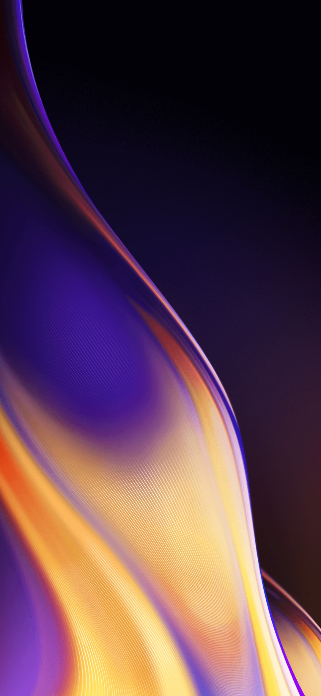 鮮やかな紫 黄色の帯 濃い紫の背景 Zenfone 6 Android 壁紙 待ち受け スマラン