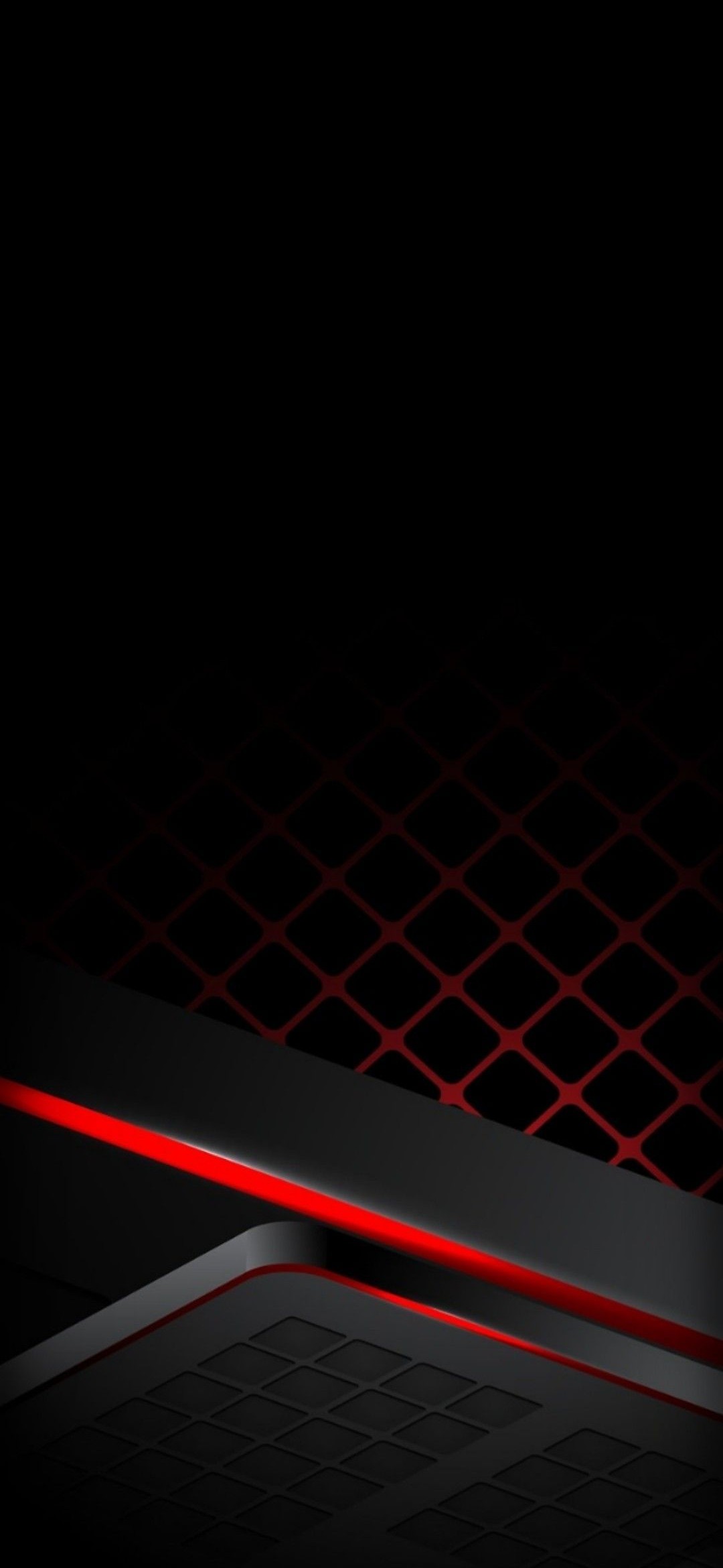 かっこいい黒の背景 赤の格子 Google Pixel 5 Android スマホ壁紙 待ち受け スマラン