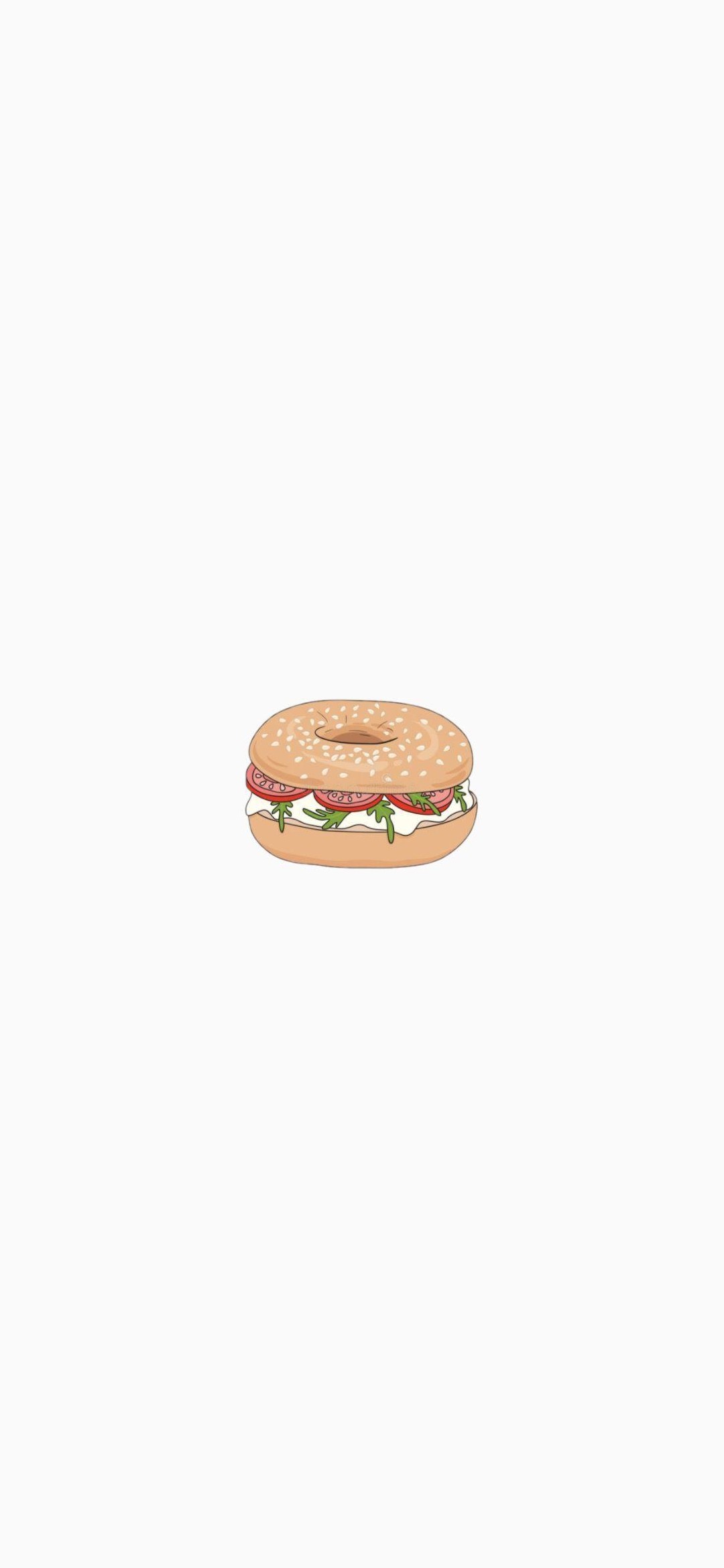 可愛い穴の開いたハンバーガー Google Pixel 5 Android スマホ壁紙 待ち受け スマラン