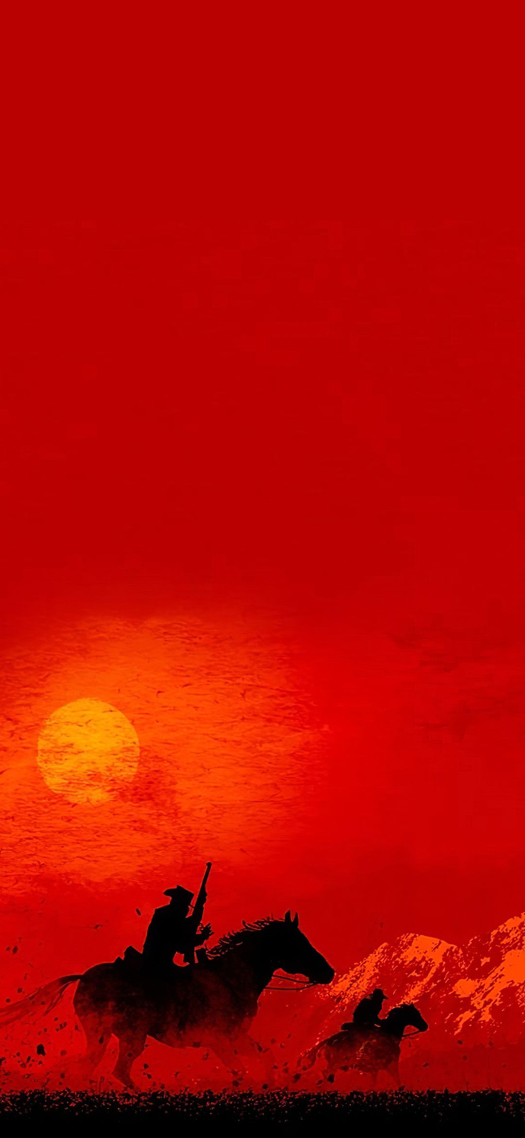 赤の背景 カウボーイ イラスト Redmagic 5 Android スマホ壁紙 待ち受け スマラン