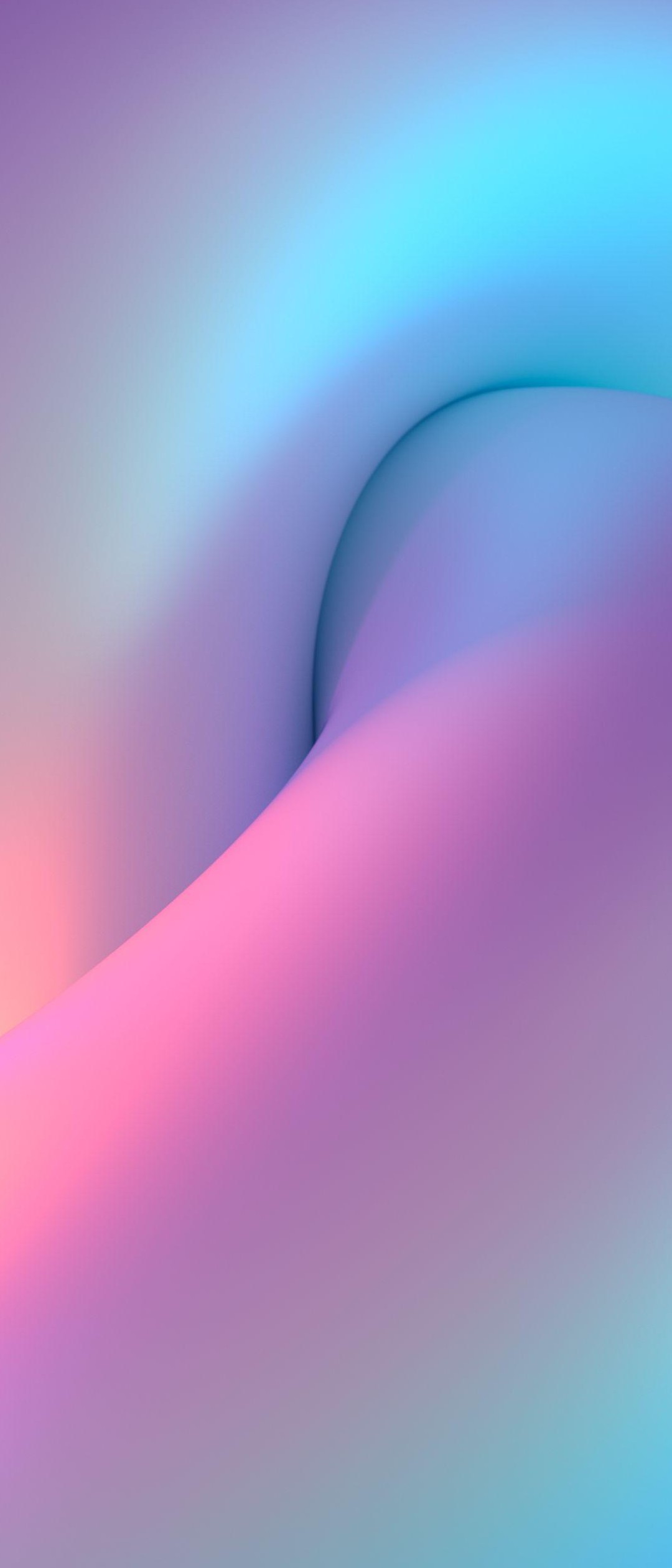 ピンク 水色のうねり Xperia 5 Androidスマホ壁紙 待ち受け スマラン