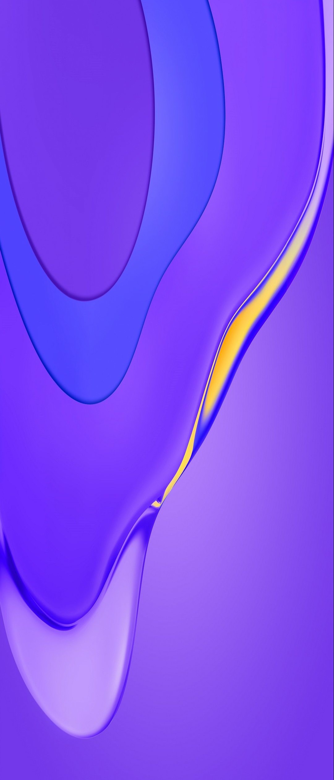 紫 青 黄色のリキッド風テクスチャー Xperia 8 Lite Androidスマホ壁紙 待ち受け スマラン