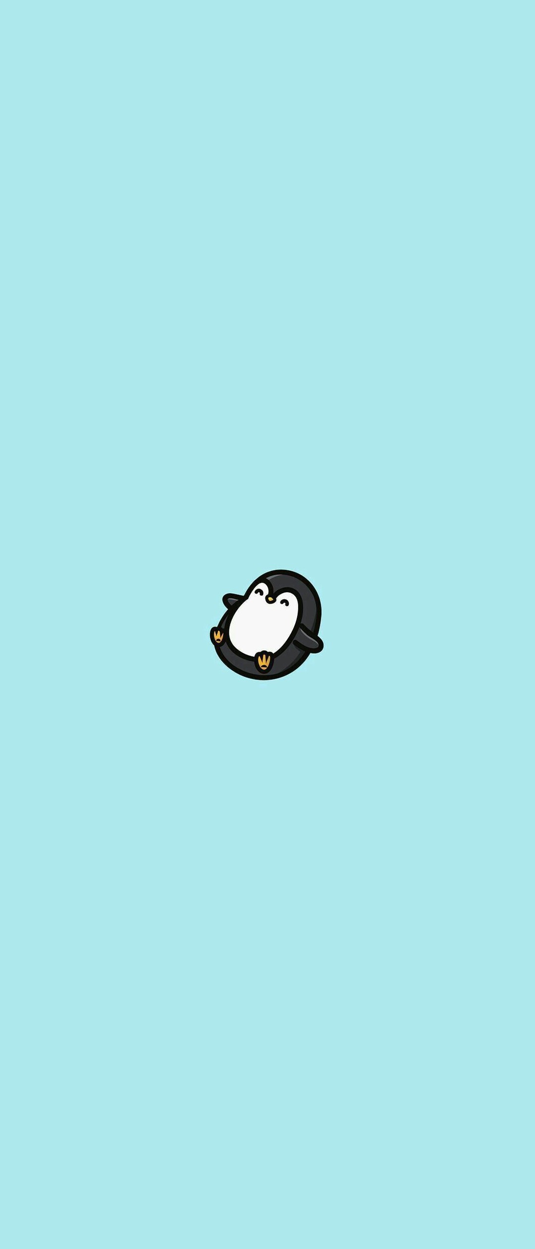 可愛いペンギンのイラスト Xperia 8 Lite 壁紙 待ち受け Sumaran