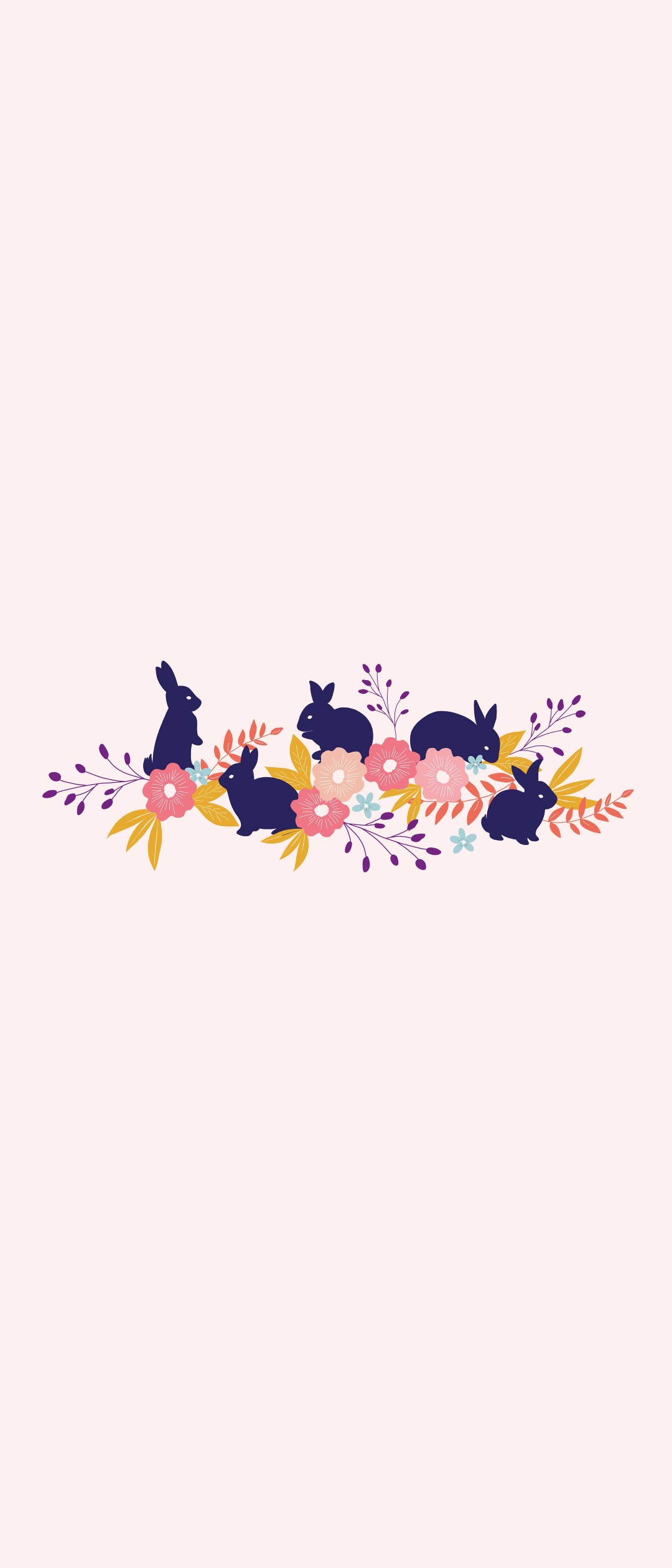 兎と花のイラスト Xperia 10 Ii Androidスマホ壁紙 待ち受け スマラン