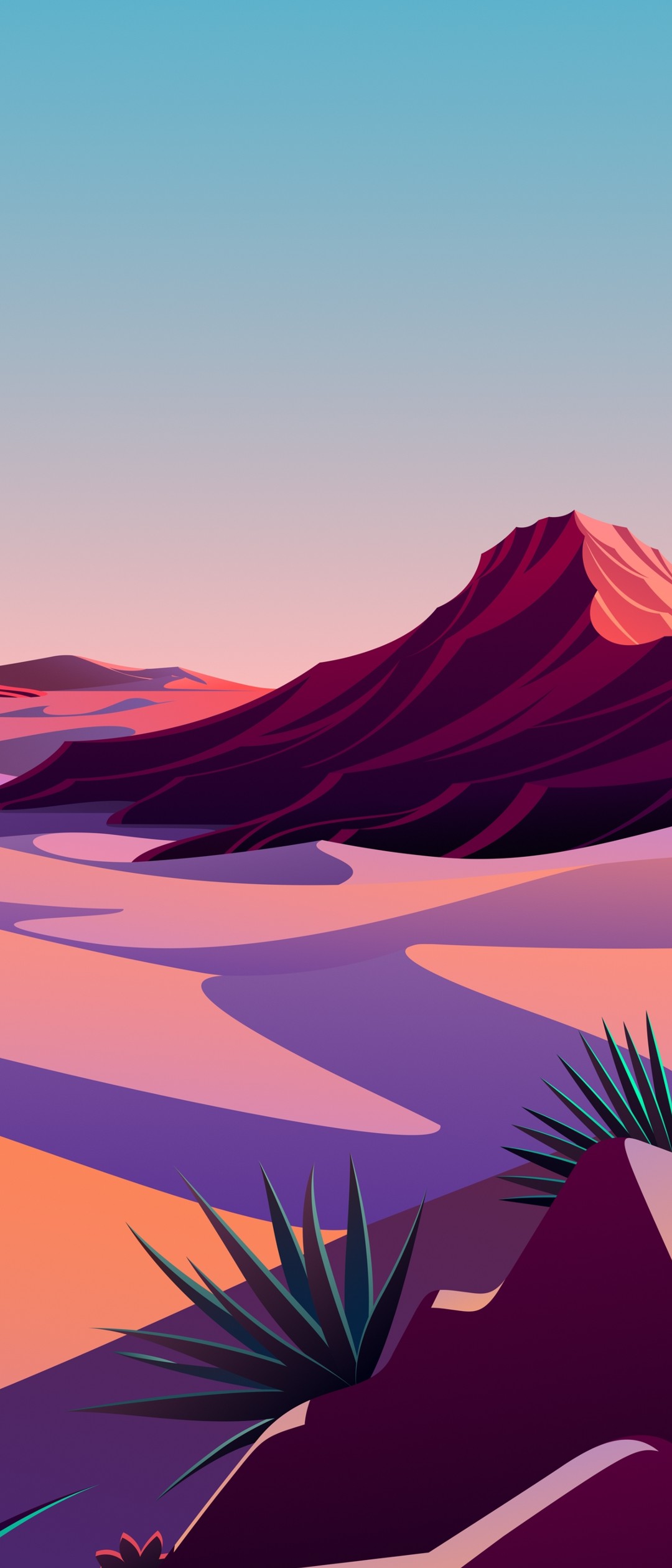 荒野と青空 イラスト Xperia 10 Ii Androidスマホ壁紙 待ち受け スマラン