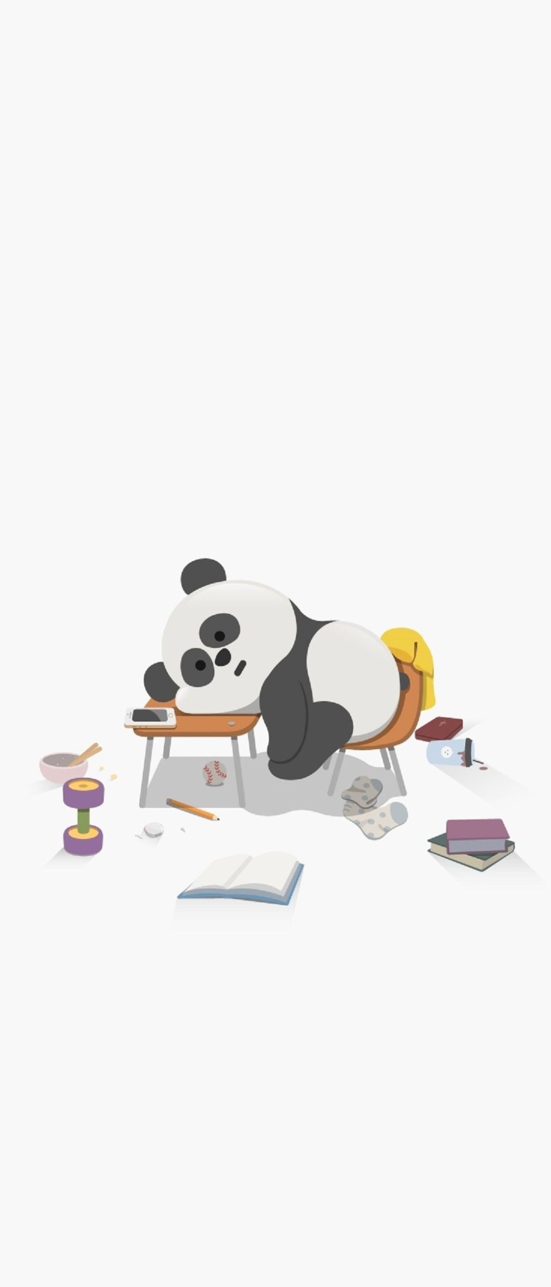 可愛い寝ているパンダのイラスト Xperia 10 Ii 壁紙 待ち受け Sumaran
