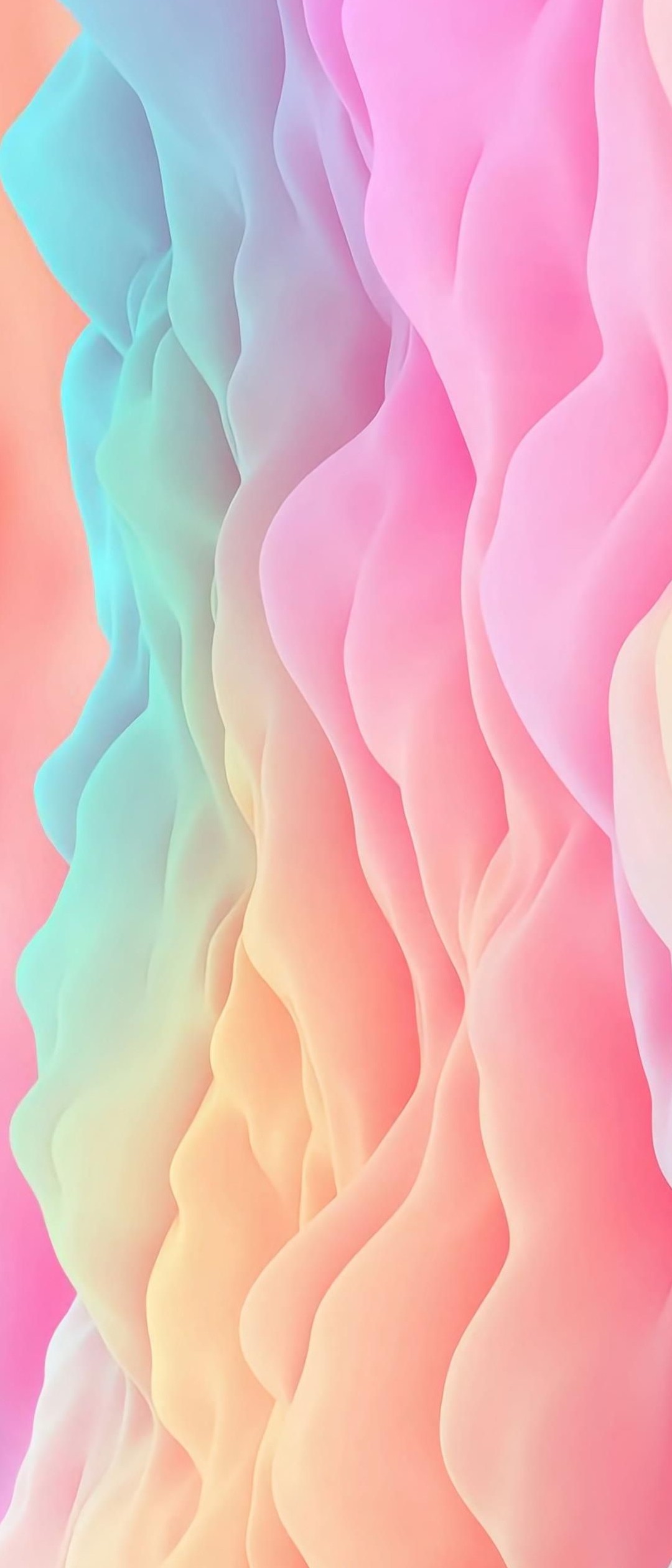 淡いピンク 水色 オレンジの雲のようなテクスチャー Xperia 10 Ii Androidスマホ壁紙 待ち受け スマラン