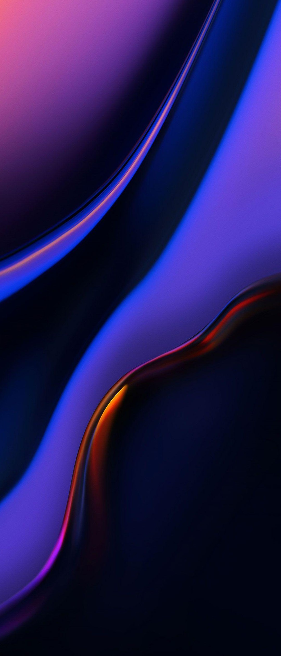青と紫のリキッド テクスチャー Xperia 8 Lite Androidスマホ壁紙 待ち受け スマラン