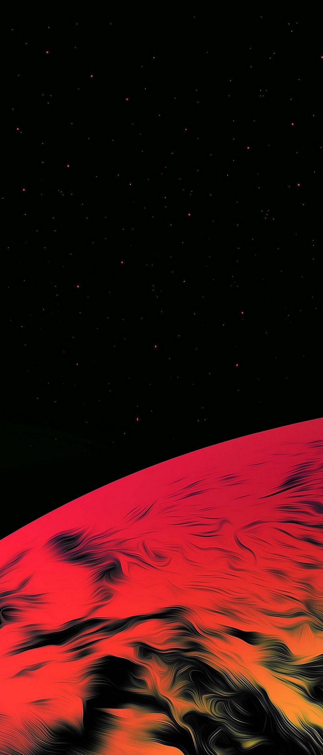赤い惑星 宇宙 イラスト Xperia 8 Lite Androidスマホ壁紙 待ち受け スマラン