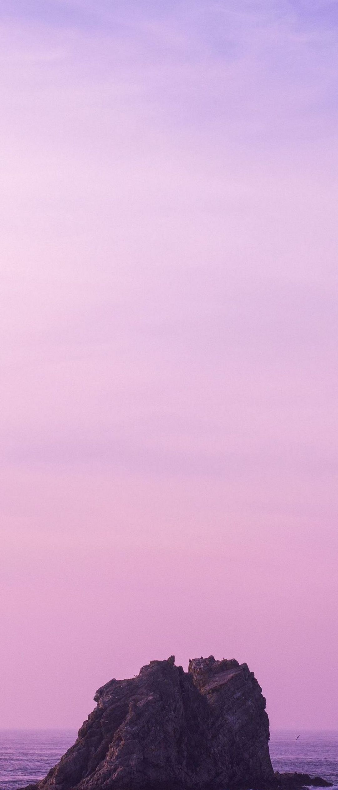 薄紫の空 孤島 Xperia 8 Lite Androidスマホ壁紙 待ち受け スマラン