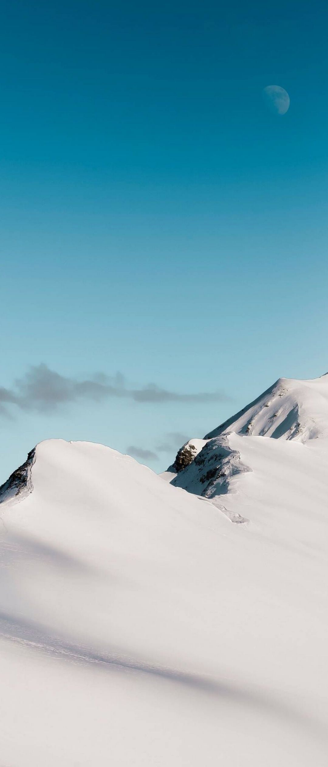 綺麗な雪山と青空 Xperia 5 壁紙 待ち受け スマラン