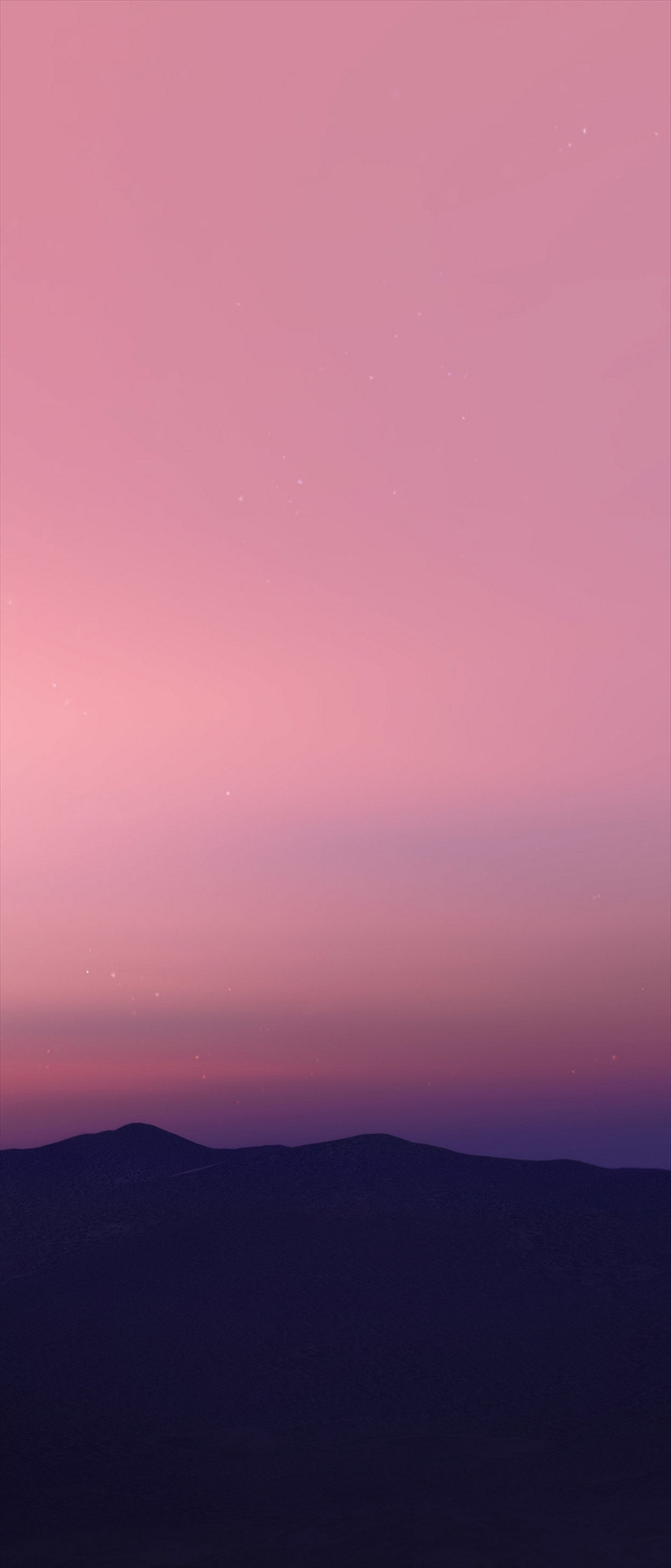 淡いピンクのグラデーションの空 黒い山 Xperia 10 Ii Androidスマホ壁紙 待ち受け スマラン