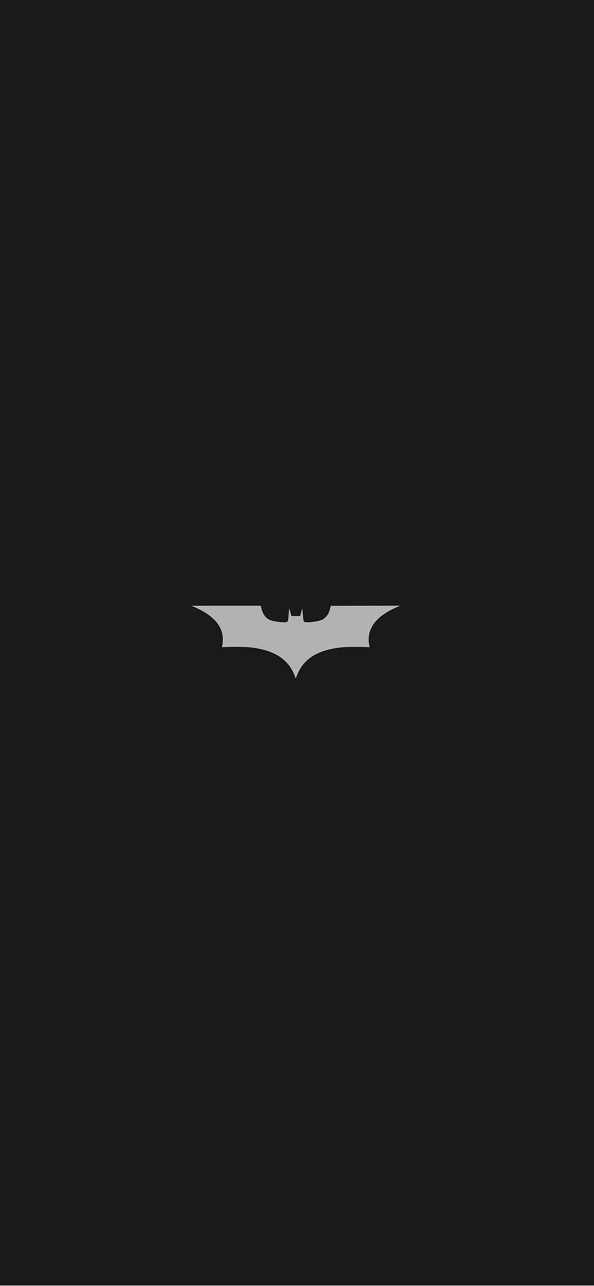 灰色のバットマンのロゴ シンプル Iphone 12 壁紙 待ち受け Sumaran