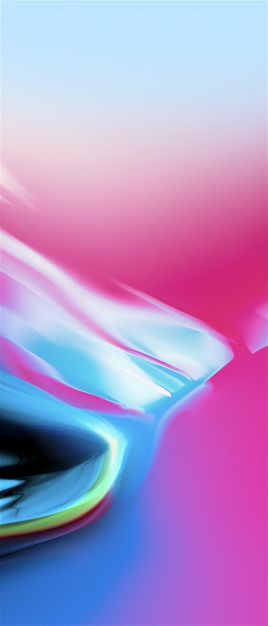 ピンク 水色の粘りのある液体 Moto G100 Androidスマホ壁紙 待ち受け スマラン
