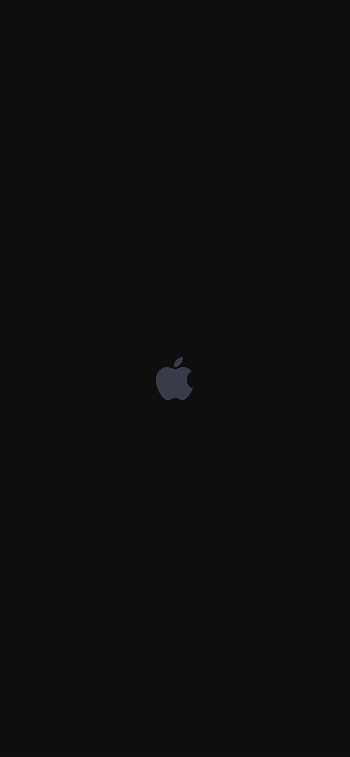 黒の背景 ミニマルなアップルのロゴ Iphone 12 スマホ壁紙 待ち受け スマラン