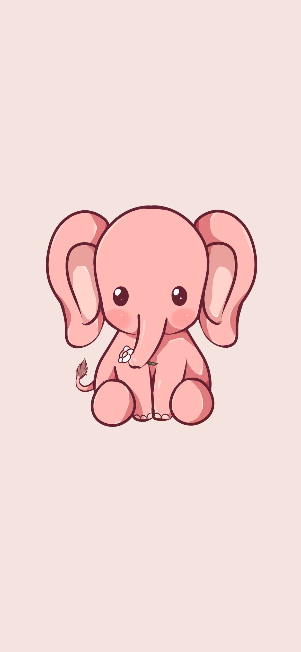 可愛いピンクの象 Iphone 12 Pro スマホ壁紙 待ち受け スマラン