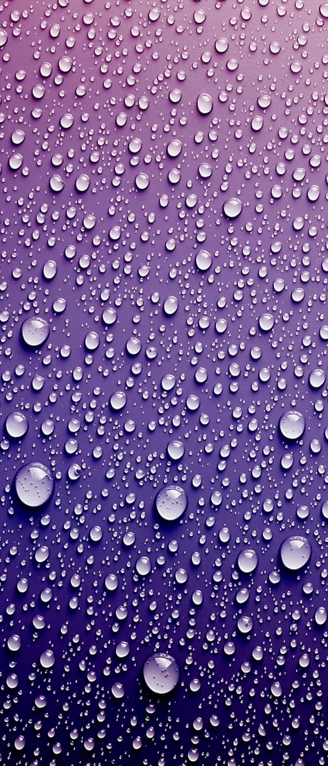 沢山の水滴がついた紫の金属 Xperia 10 Ii Androidスマホ壁紙 待ち受け スマラン