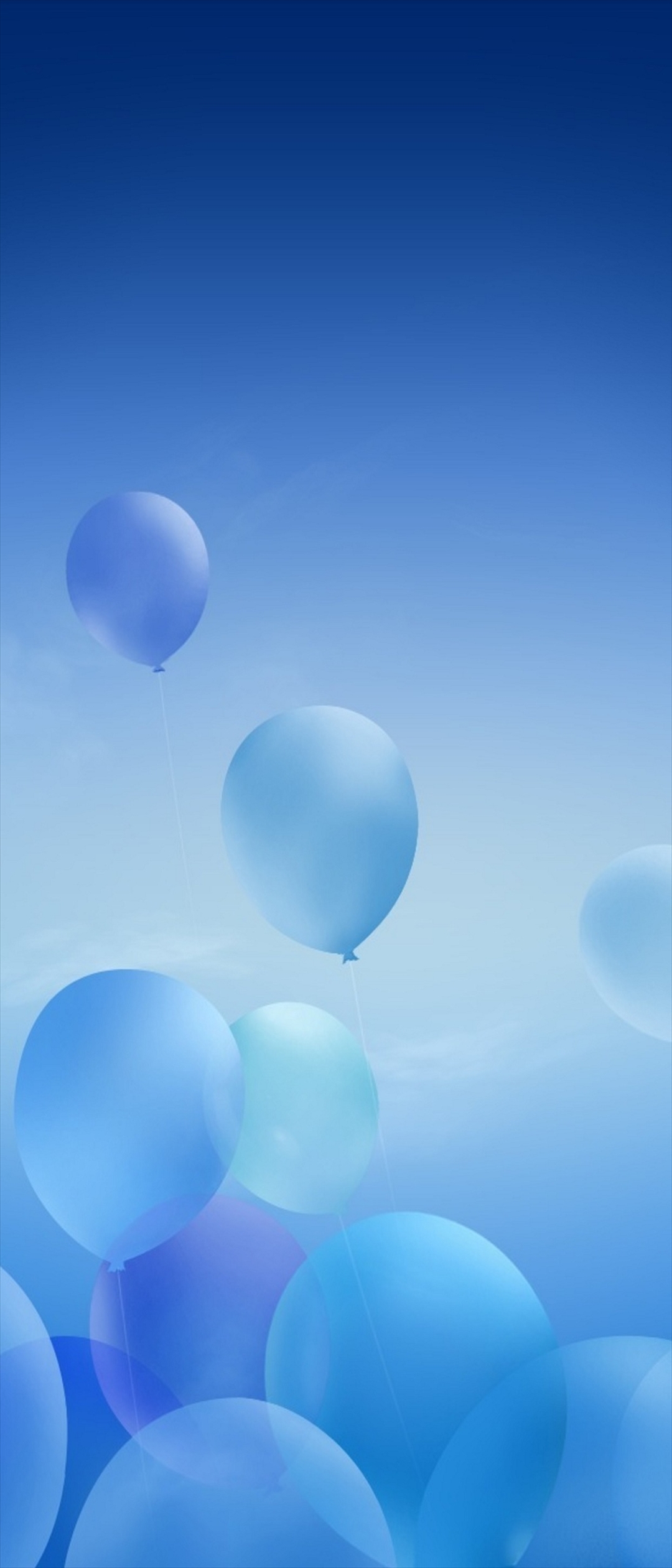 綺麗な青色の風船 Xperia 10 Ii Androidスマホ壁紙 待ち受け スマラン