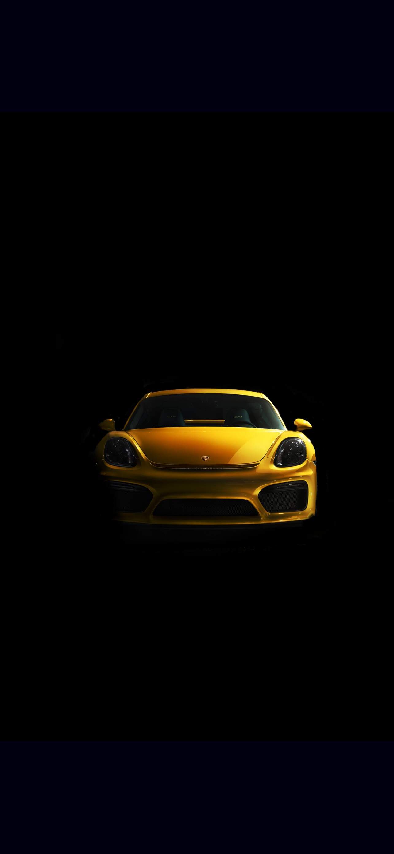 黄色いスポーツカー 黒の背景 Iphone 12 Pro Max スマホ壁紙 待ち受け スマラン